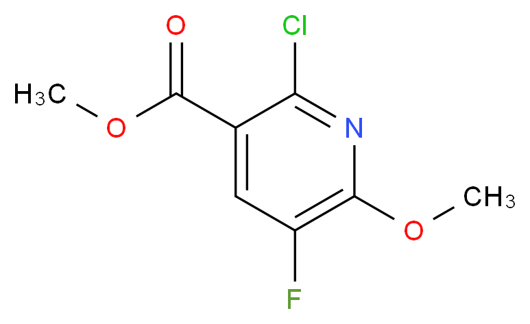 methyl 2-chloro-5-fluoro-6-methoxypyridine-3-carboxylate_分子结构_CAS_959616-64-9