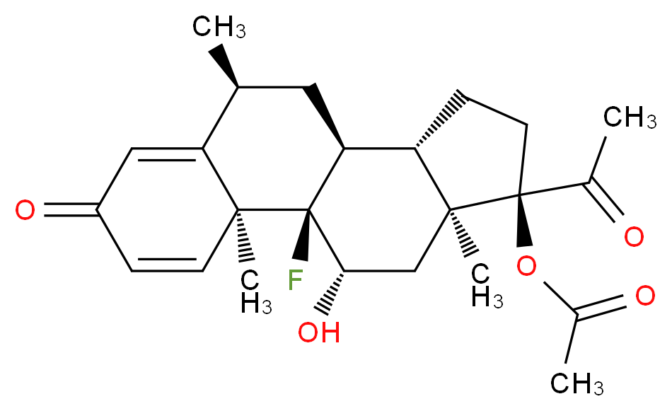 Fluorometholone Acetate_分子结构_CAS_3801-06-7)