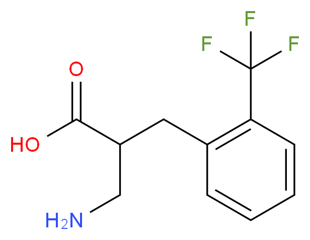 3-amino-2-{[2-(trifluoromethyl)phenyl]methyl}propanoic acid_分子结构_CAS_910443-95-7