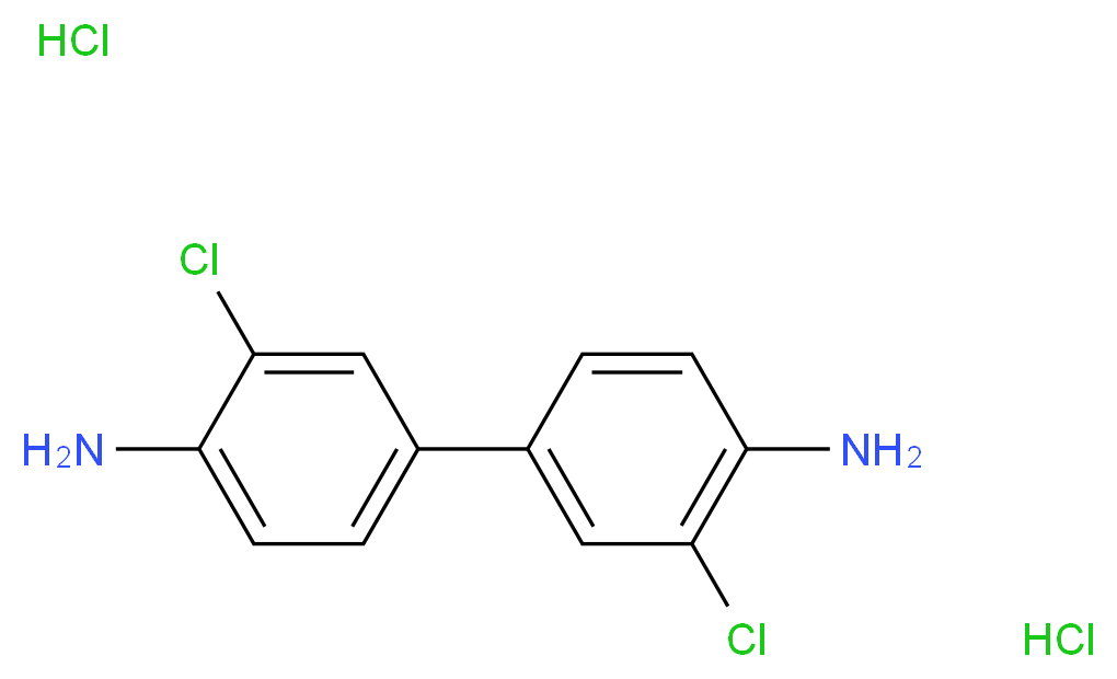 4-(4-amino-3-chlorophenyl)-2-chloroaniline dihydrochloride_分子结构_CAS_612-83-9