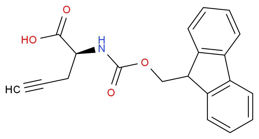 N-Fmoc-L-炔丙基氨基乙酸_分子结构_CAS_198561-07-8)