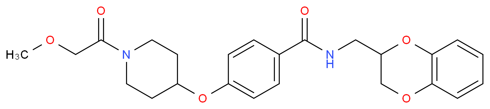 N-(2,3-dihydro-1,4-benzodioxin-2-ylmethyl)-4-{[1-(methoxyacetyl)-4-piperidinyl]oxy}benzamide_分子结构_CAS_)