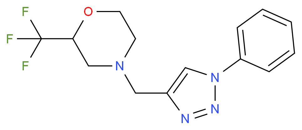 4-[(1-phenyl-1H-1,2,3-triazol-4-yl)methyl]-2-(trifluoromethyl)morpholine_分子结构_CAS_)