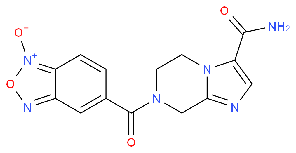 7-[(1-oxido-2,1,3-benzoxadiazol-5-yl)carbonyl]-5,6,7,8-tetrahydroimidazo[1,2-a]pyrazine-3-carboxamide_分子结构_CAS_)