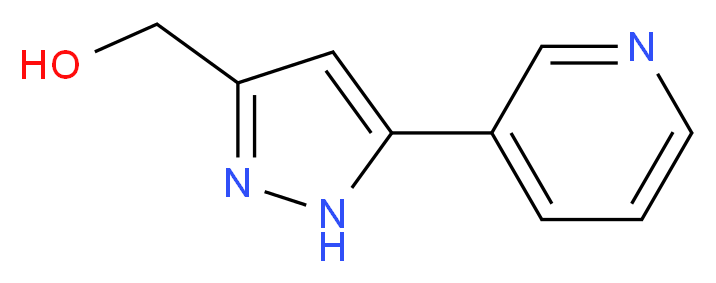 [5-(pyridin-3-yl)-1H-pyrazol-3-yl]methanol_分子结构_CAS_287494-03-5