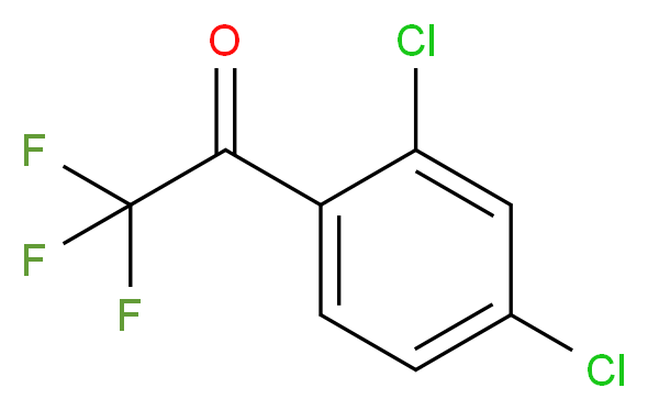 1-(2,4-Dichlorophenyl)-2,2,2-trifluoroethanone_分子结构_CAS_92736-81-7)