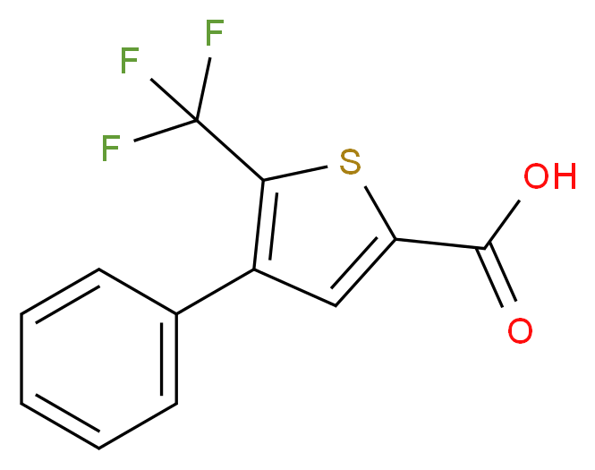 4-Phenyl-5-(trifluoromethyl)thiophene-2-carboxylic acid_分子结构_CAS_208108-76-3)