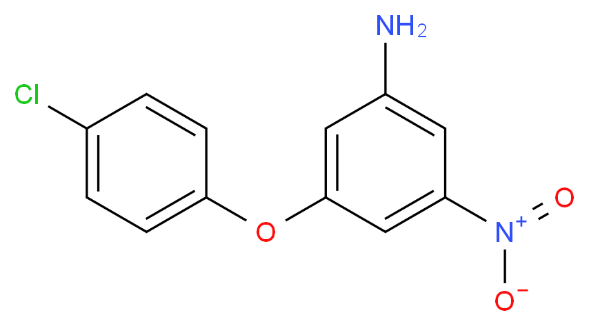 3-(4-Chlorophenoxy)-5-nitroaniline_分子结构_CAS_)