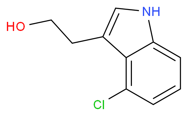 2-(4-Chloro-1H-indol-3-yl)ethanol_分子结构_CAS_41340-30-1)