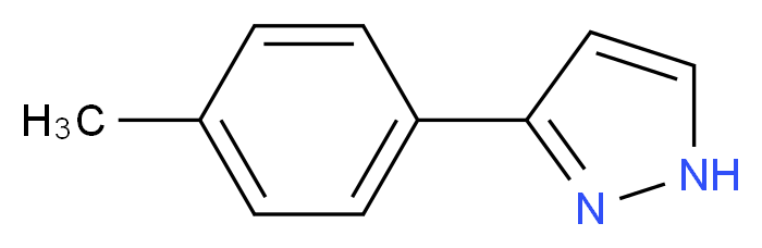 3-(4-Methylphenyl)pyrazole_分子结构_CAS_)