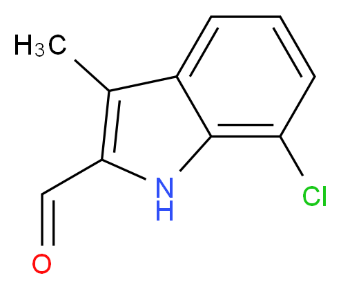 7-Chloro-3-methyl-1H-indole-2-carbaldehyde_分子结构_CAS_910442-16-9)