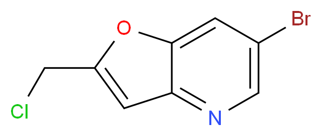 6-bromo-2-(chloromethyl)furo[3,2-b]pyridine_分子结构_CAS_1186310-94-0