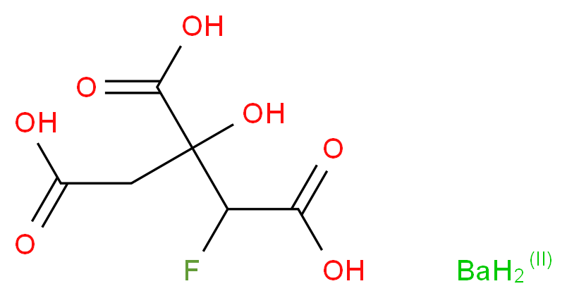 1-fluoro-2-hydroxypropane-1,2,3-tricarboxylic acid barium dihydride_分子结构_CAS_100929-81-5