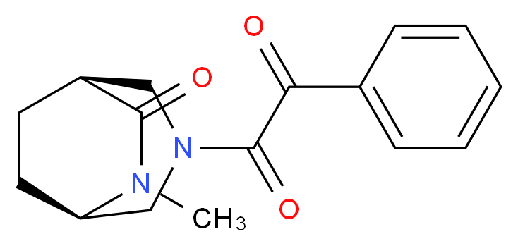 (1S*,5R*)-6-methyl-3-[oxo(phenyl)acetyl]-3,6-diazabicyclo[3.2.2]nonan-7-one_分子结构_CAS_)