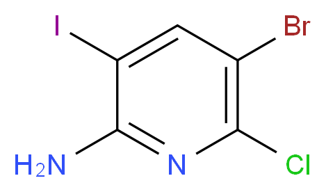 5-bromo-6-chloro-3-iodopyridin-2-amine_分子结构_CAS_1207625-23-7