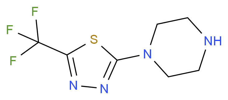 1-[5-(trifluoromethyl)-1,3,4-thiadiazol-2-yl]piperazine_分子结构_CAS_562858-09-7)