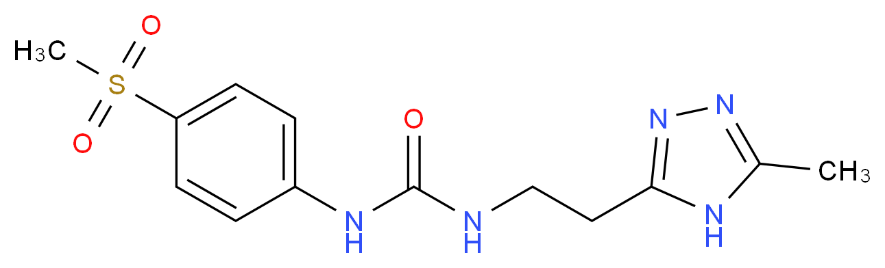 N-[4-(methylsulfonyl)phenyl]-N'-[2-(5-methyl-4H-1,2,4-triazol-3-yl)ethyl]urea_分子结构_CAS_)