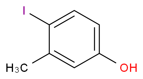 4-Iodo-3-methylphenol_分子结构_CAS_133921-27-4)