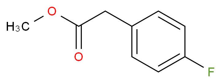 methyl 2-(4-fluorophenyl)acetate_分子结构_CAS_34837-84-8