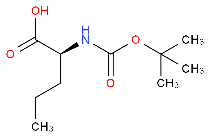 (2S)-2-{[(tert-butoxy)carbonyl]amino}pentanoic acid_分子结构_CAS_53308-95-5