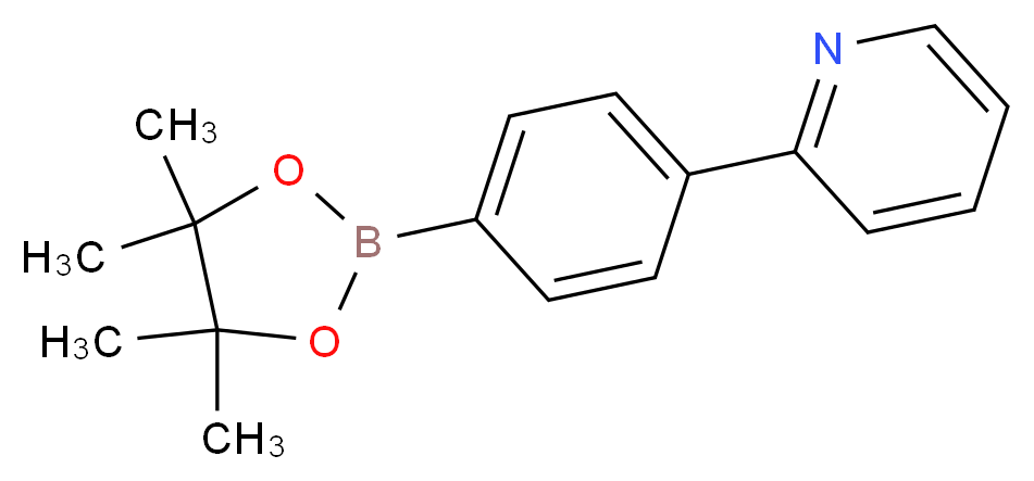 2-[4-(tetramethyl-1,3,2-dioxaborolan-2-yl)phenyl]pyridine_分子结构_CAS_908350-80-1