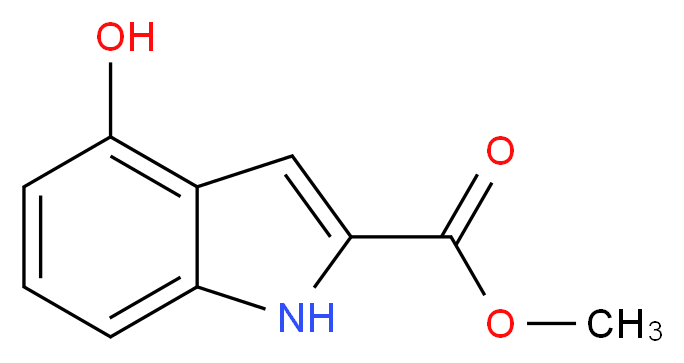 methyl 4-hydroxy-1H-indole-2-carboxylate_分子结构_CAS_27748-08-9