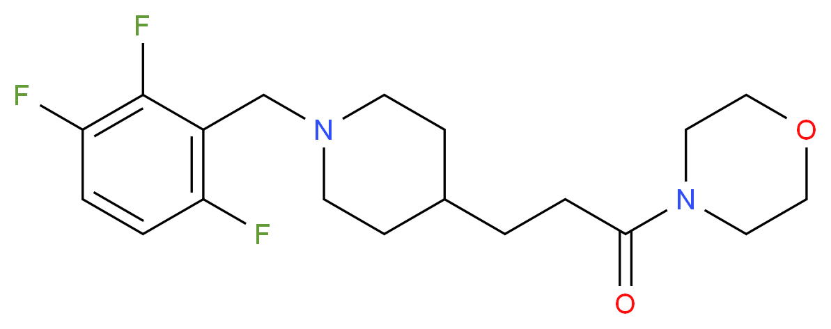 4-{3-[1-(2,3,6-trifluorobenzyl)-4-piperidinyl]propanoyl}morpholine_分子结构_CAS_)