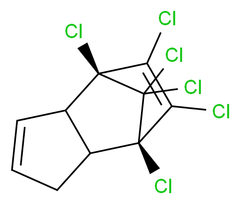 (1S,7R)-1,7,8,9,10,10-hexachlorotricyclo[5.2.1.0<sup>2</sup>,<sup>6</sup>]deca-3,8-diene_分子结构_CAS_3734-48-3