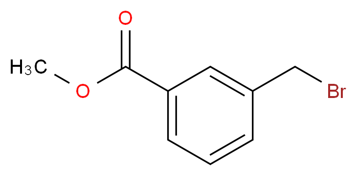 3-(溴甲基)苯甲酸甲酯_分子结构_CAS_1129-28-8)