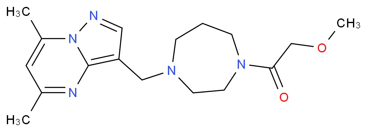 3-{[4-(methoxyacetyl)-1,4-diazepan-1-yl]methyl}-5,7-dimethylpyrazolo[1,5-a]pyrimidine_分子结构_CAS_)