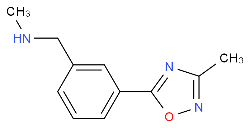 methyl({[3-(3-methyl-1,2,4-oxadiazol-5-yl)phenyl]methyl})amine_分子结构_CAS_921938-59-2