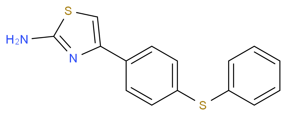 4-[4-(phenylsulfanyl)phenyl]-1,3-thiazol-2-amine_分子结构_CAS_333773-69-6