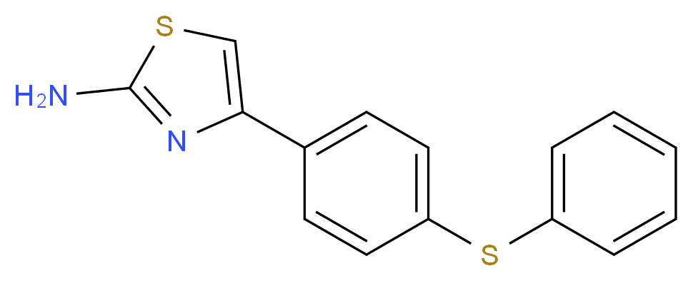 4-(4-Phenylsulfanylphenyl)-thiazol-2-ylamine_分子结构_CAS_333773-69-6)