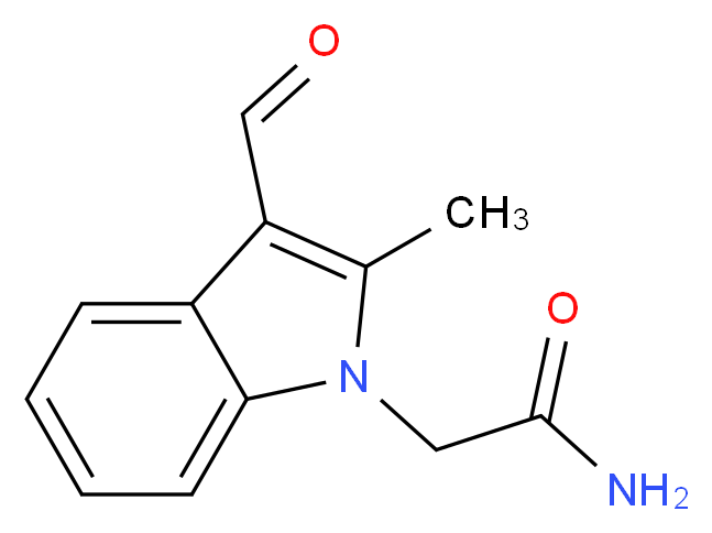 2-(3-Formyl-2-methyl-indol-1-yl)-acetamide_分子结构_CAS_)