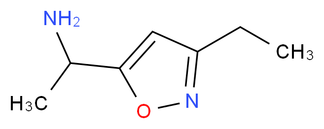 1-(3-ethyl-1,2-oxazol-5-yl)ethan-1-amine_分子结构_CAS_1209818-13-2