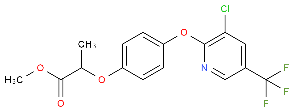 Methyl 2-(4-((3-chloro-5-(trifluoromethyl)pyridin-2-yl)oxy)phenoxy)propanoate_分子结构_CAS_69806-40-2)