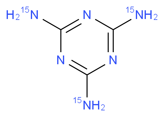 三聚氰胺-三胺-15N3_分子结构_CAS_287476-11-3)