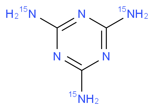 1,3,5-triazine-2,4,6-tri(<sup>1</sup><sup>5</sup>N)amine_分子结构_CAS_287476-11-3