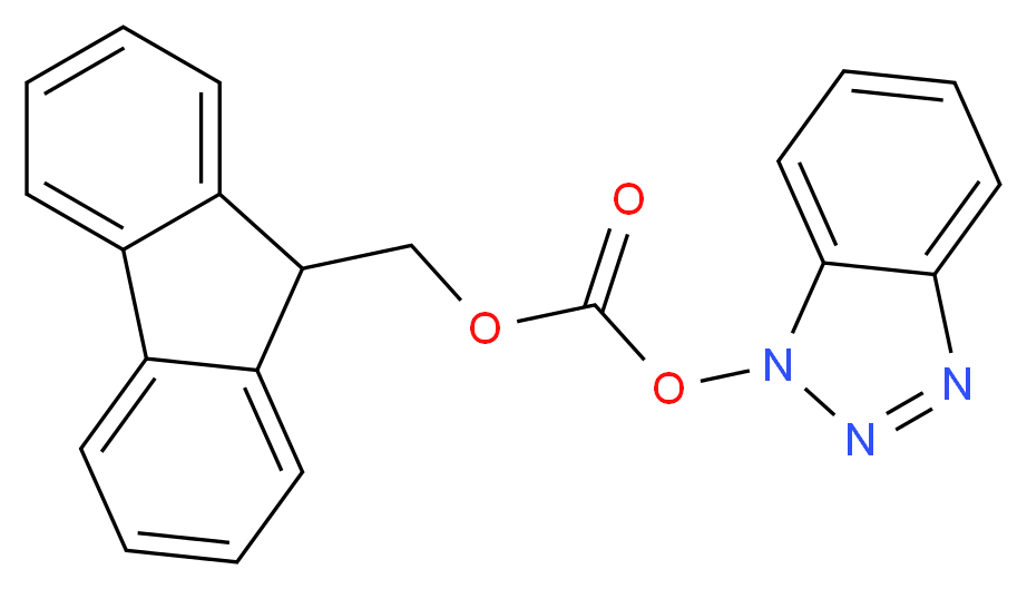 1H-1,2,3-benzotriazol-1-yl 9H-fluoren-9-ylmethyl carbonate_分子结构_CAS_82911-71-5