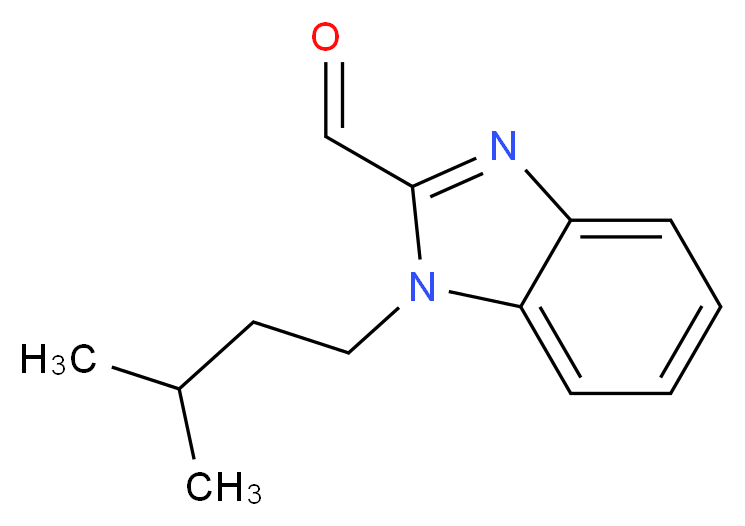 1-(3-methylbutyl)-1H-1,3-benzodiazole-2-carbaldehyde_分子结构_CAS_610275-03-1