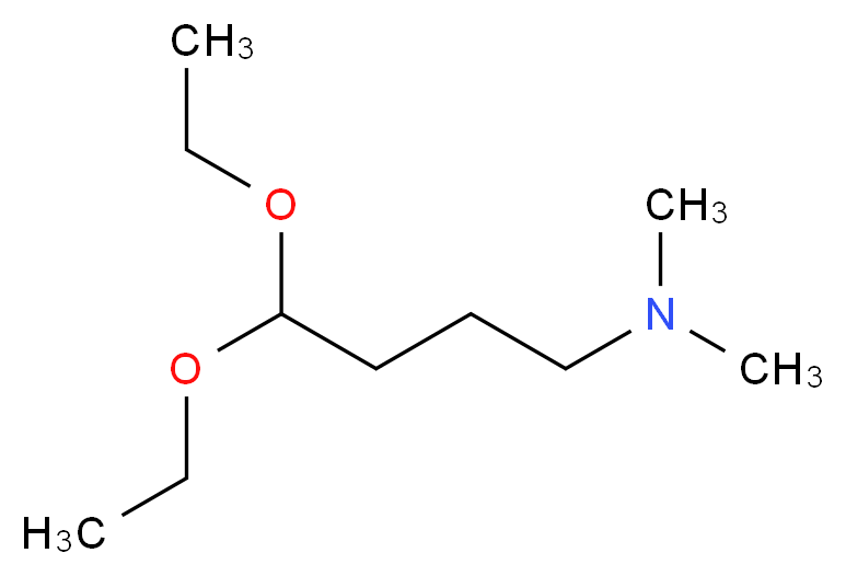 4,4-二乙氧基-N,N-二甲基-丁胺_分子结构_CAS_1116-77-4)