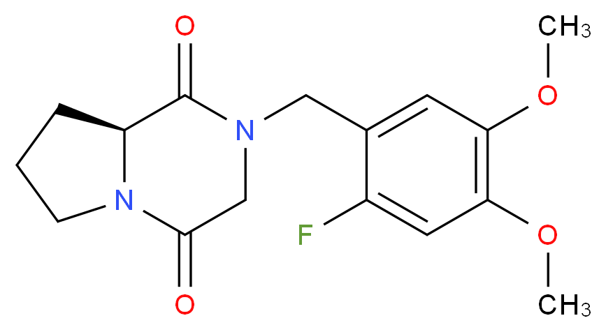 (8aS)-2-(2-fluoro-4,5-dimethoxybenzyl)hexahydropyrrolo[1,2-a]pyrazine-1,4-dione_分子结构_CAS_)