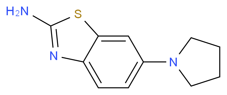 6-(1-pyrrolidinyl)-1,3-benzothiazol-2-amine_分子结构_CAS_944887-42-7)