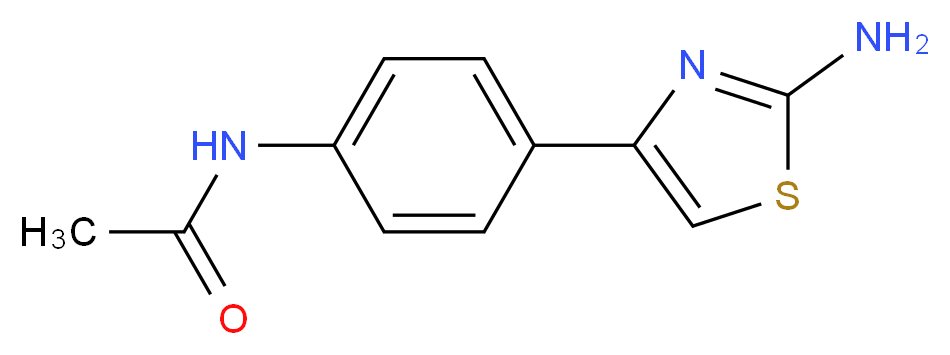 N-[4-(2-Amino-1,3-thiazol-4-yl)phenyl]acetamide_分子结构_CAS_21674-96-4)