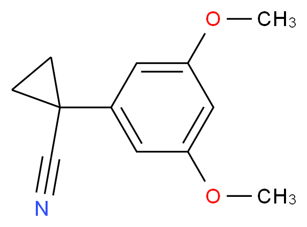 1-(3,5-dimethoxyphenyl)cyclopropane-1-carbonitrile_分子结构_CAS_124276-97-7