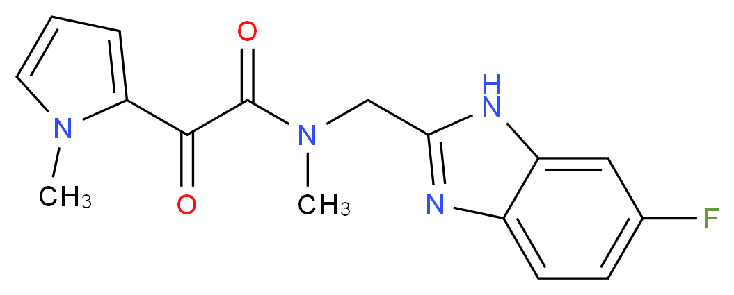 N-[(6-fluoro-1H-benzimidazol-2-yl)methyl]-N-methyl-2-(1-methyl-1H-pyrrol-2-yl)-2-oxoacetamide_分子结构_CAS_)