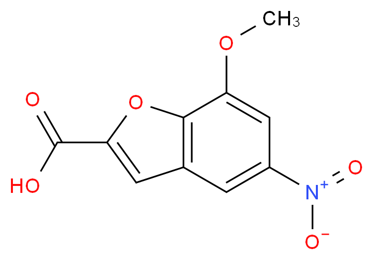 7-methoxy-5-nitro-1-benzofuran-2-carboxylic acid_分子结构_CAS_25672-29-1)