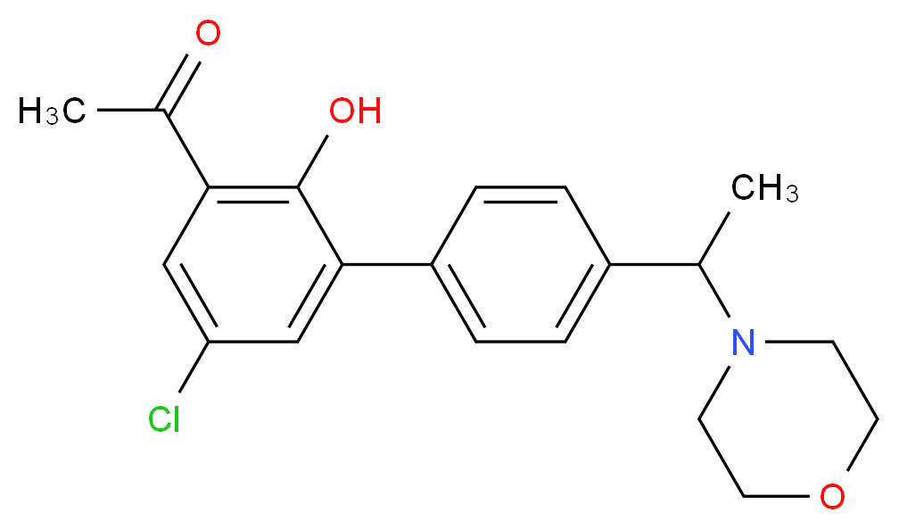 1-[5-chloro-2-hydroxy-4'-(1-morpholin-4-ylethyl)biphenyl-3-yl]ethanone_分子结构_CAS_)