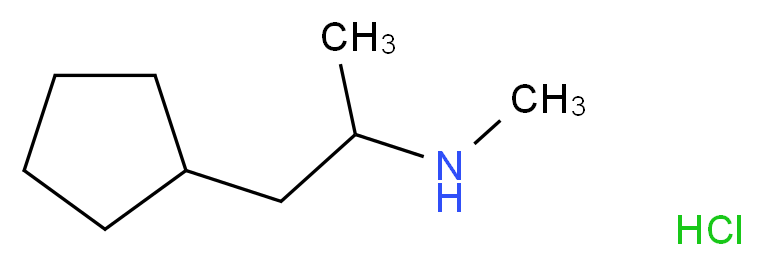 (1-cyclopentylpropan-2-yl)(methyl)amine hydrochloride_分子结构_CAS_538-02-3