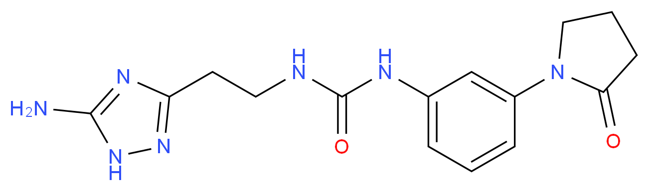 N-[2-(5-amino-1H-1,2,4-triazol-3-yl)ethyl]-N'-[3-(2-oxopyrrolidin-1-yl)phenyl]urea_分子结构_CAS_)